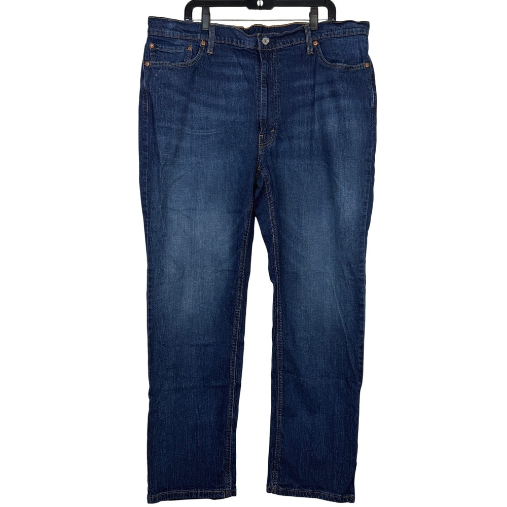 Levi's 541 Athletic Taper Jeans Mens 42x32 Cotton Stretch Dark Wash Blue Denim